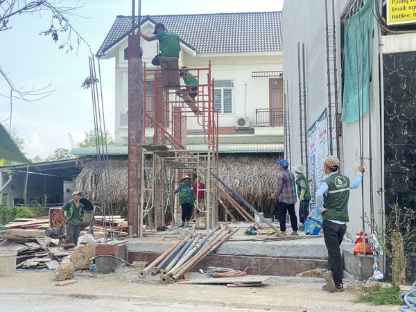 HOÀN THÀNH KẾT CẤU CỘT DẦM SÀN LẦU 1 CÔNG TRÌNH NHÀ Ở Q9