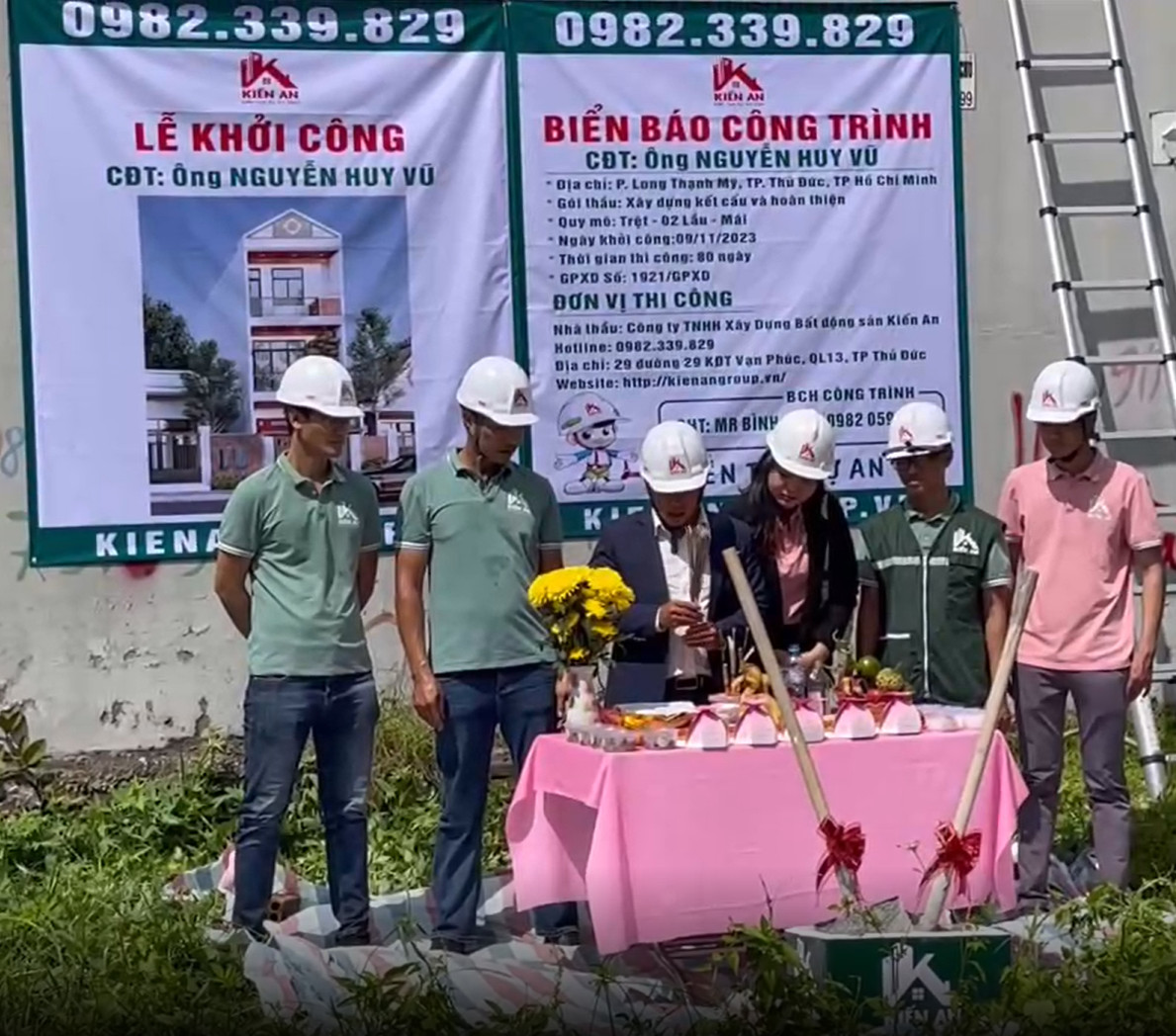 LỄ CÚNG ĐỘNG THỔ KHỞI CÔNG XÂY DỰNG MỚI NHÀ Ở Q.9, TPHCM - 09/11/2023