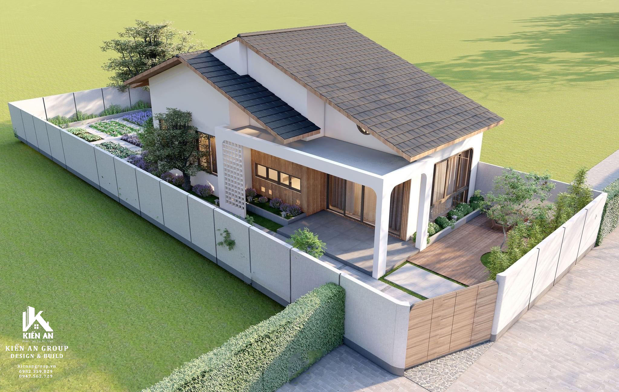 NHÀ VƯỜN MÁI XUÔI PHONG CÁCH NGHỈ DƯỠNG- DESIGNED BY KIẾN AN GROUP - Design & Build